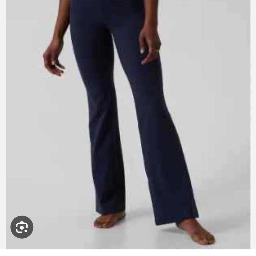 Athleta Navy Elation Flared Leggings